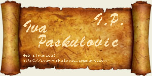 Iva Paskulović vizit kartica